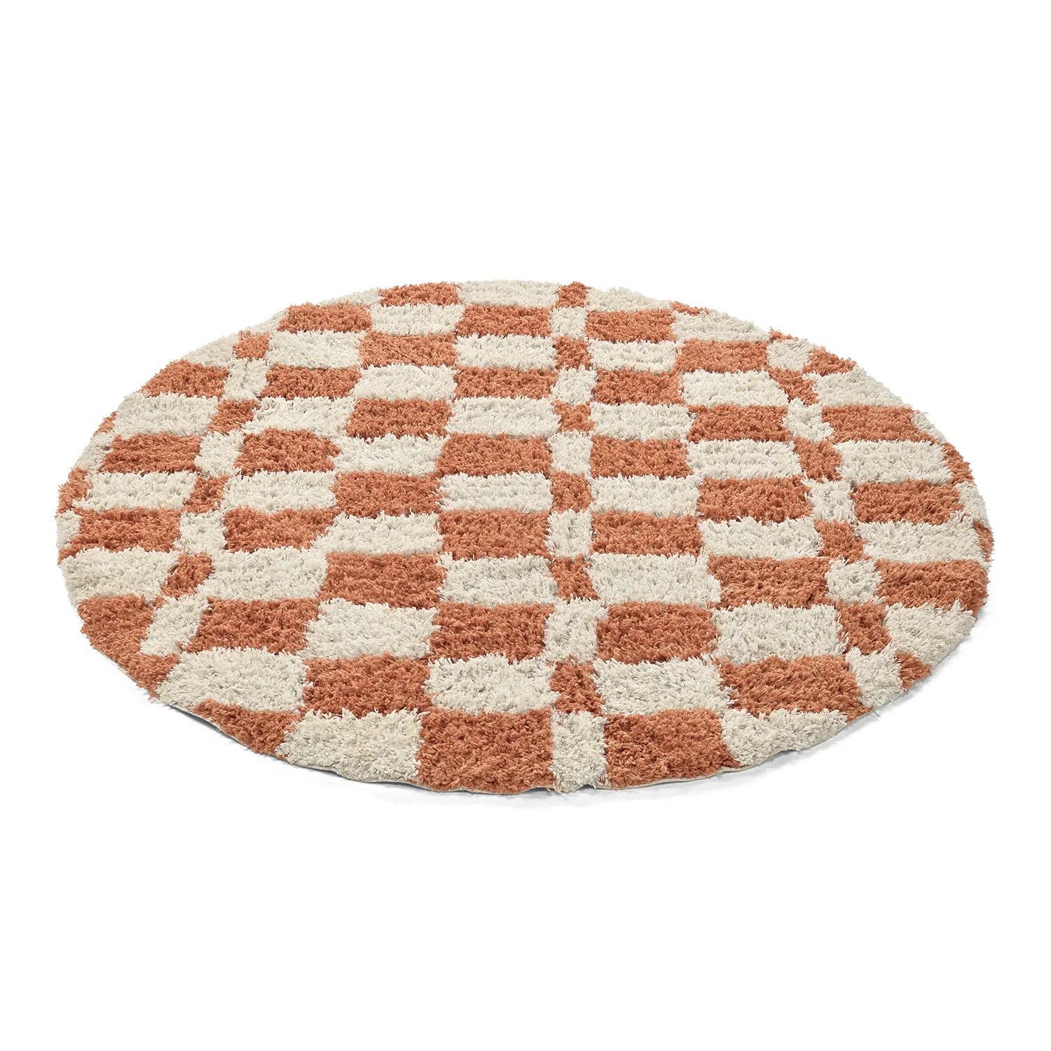 Kulatý koberec - Atrani Natural Cotton Shaggy (pomerančový)