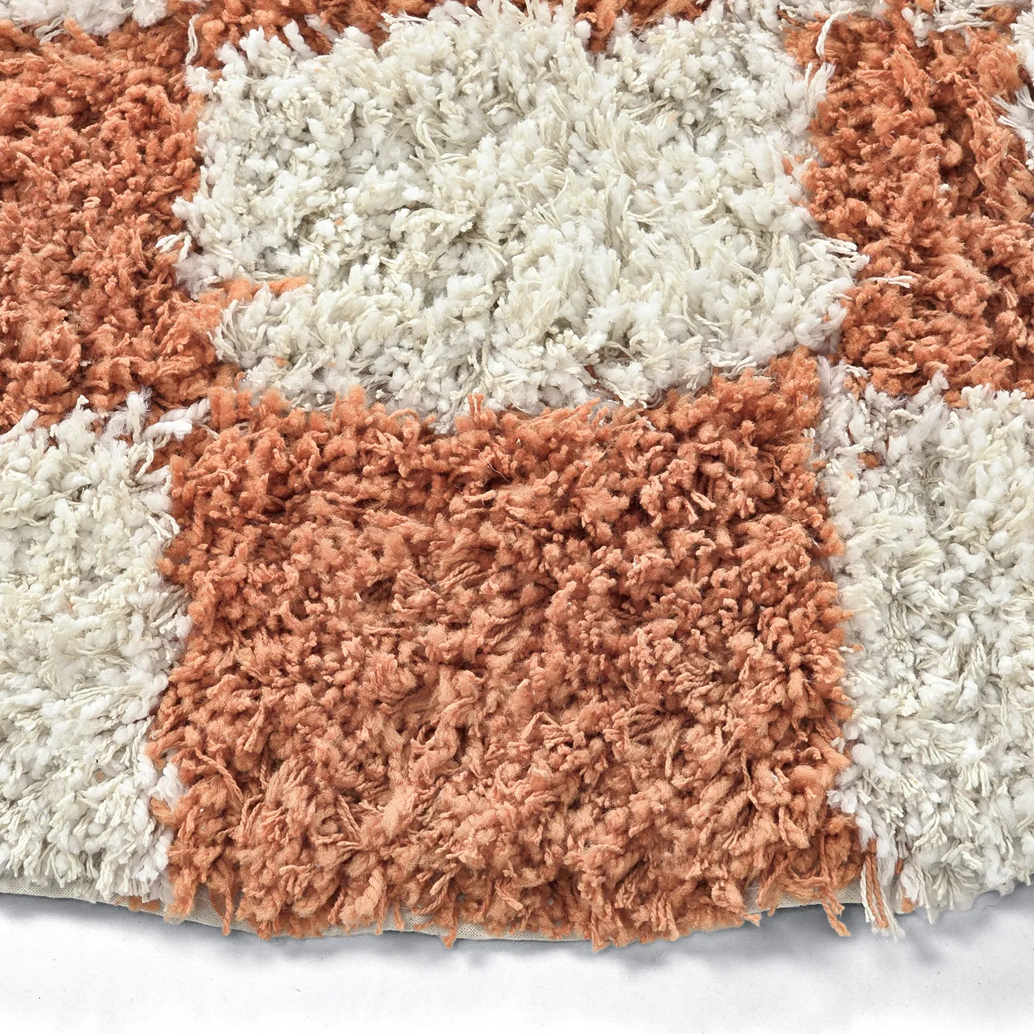 Kulatý koberec - Atrani Natural Cotton Shaggy (pomerančový)
