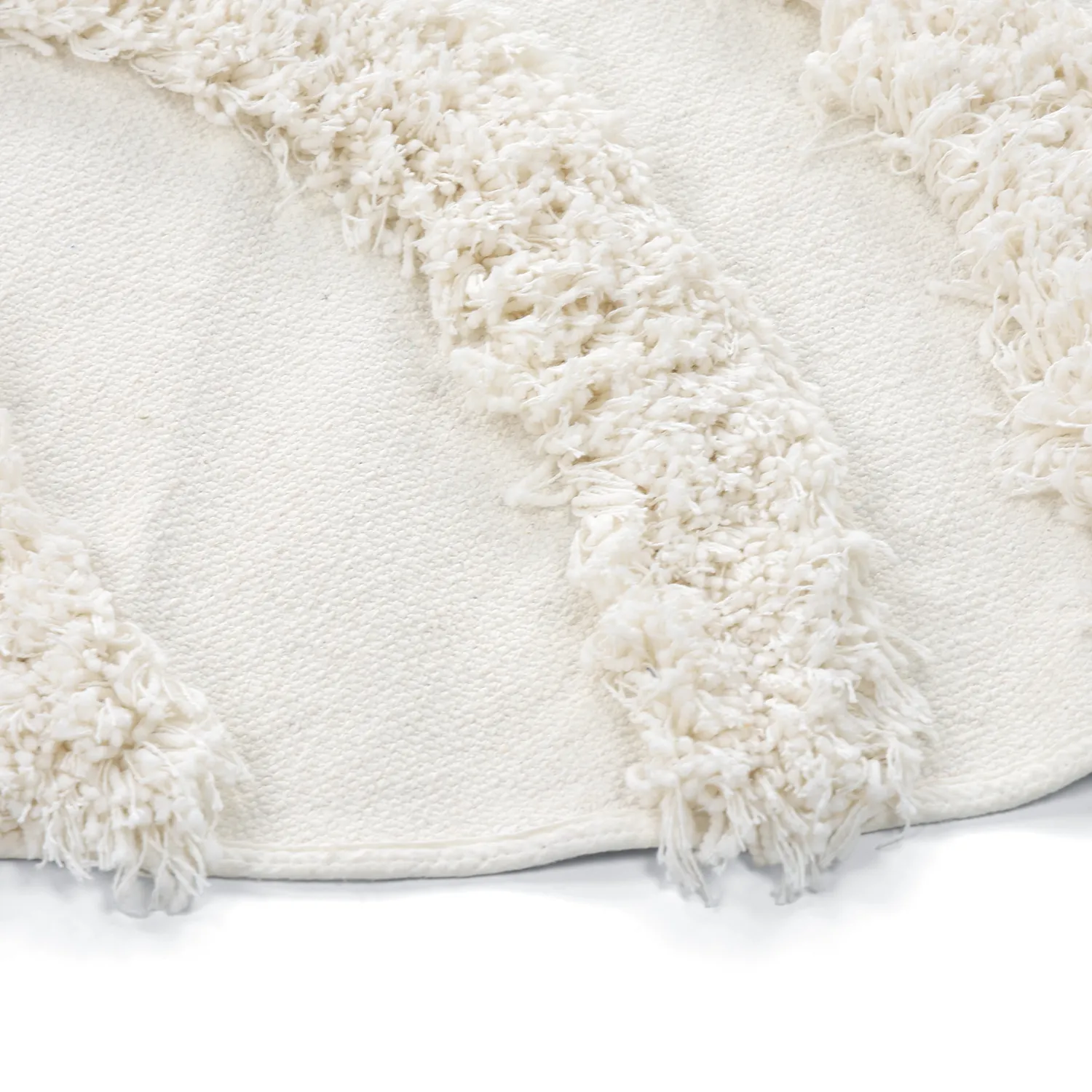 Kulatý koberec - Cazorla Natural Cotton Shaggy (špinavě bílá)