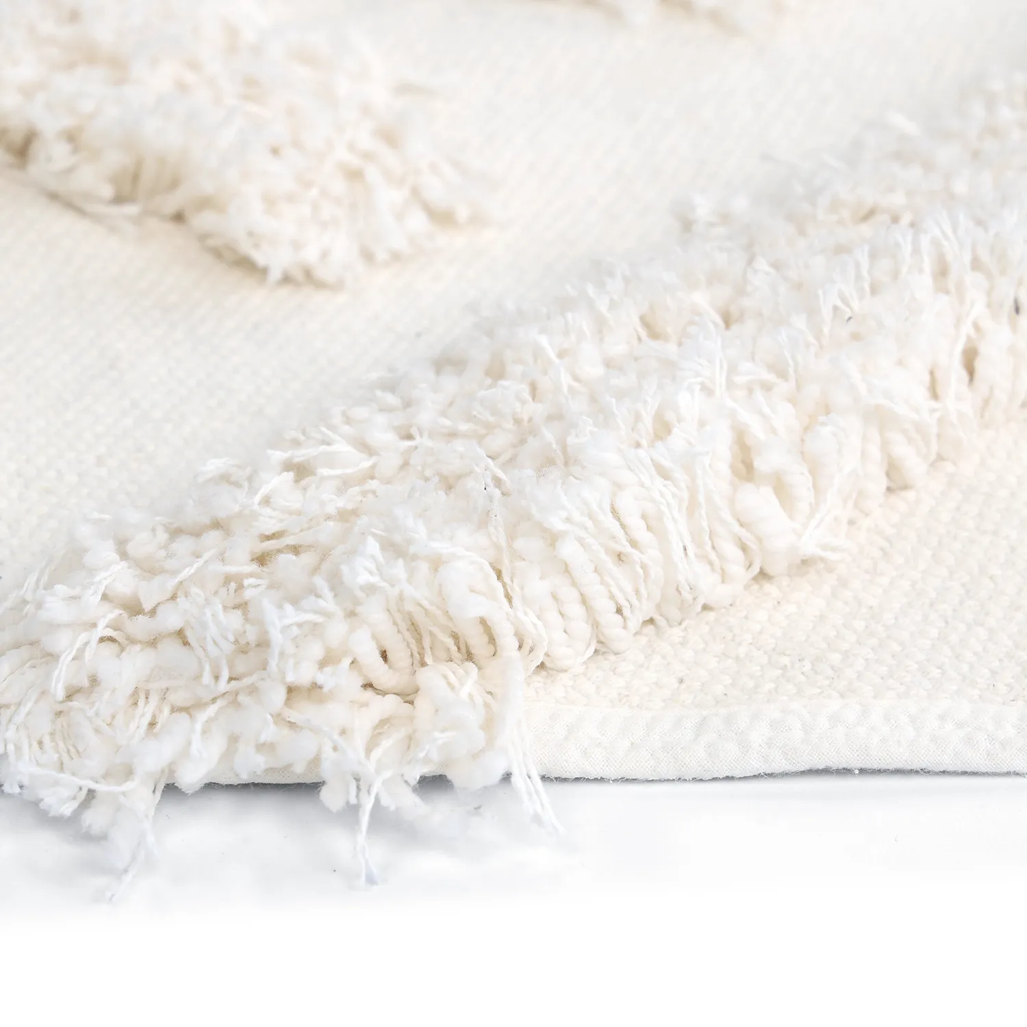 Kulatý koberec - Cazorla Natural Cotton Shaggy (špinavě bílá)