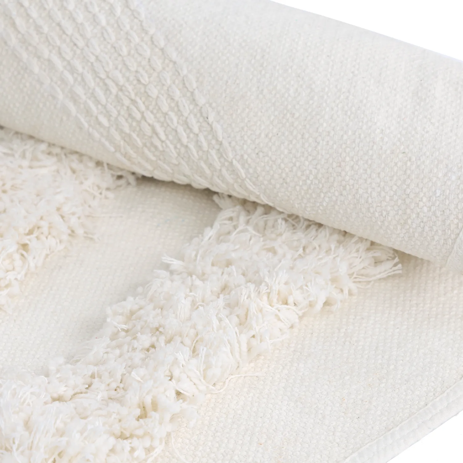 Kulatý koberec - Cazorla Natural Cotton Shaggy (špinavě bílá)