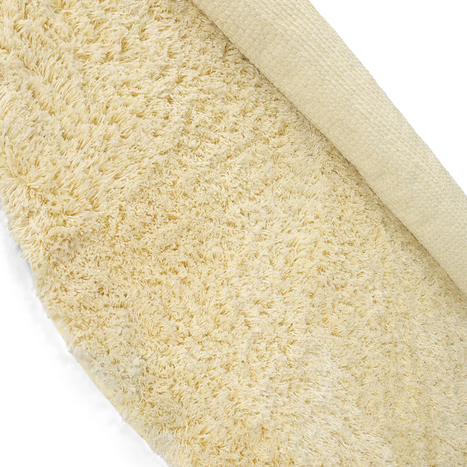 Kulatý koberec - Combarro Solid Cotton Shaggy (světle žlutá)