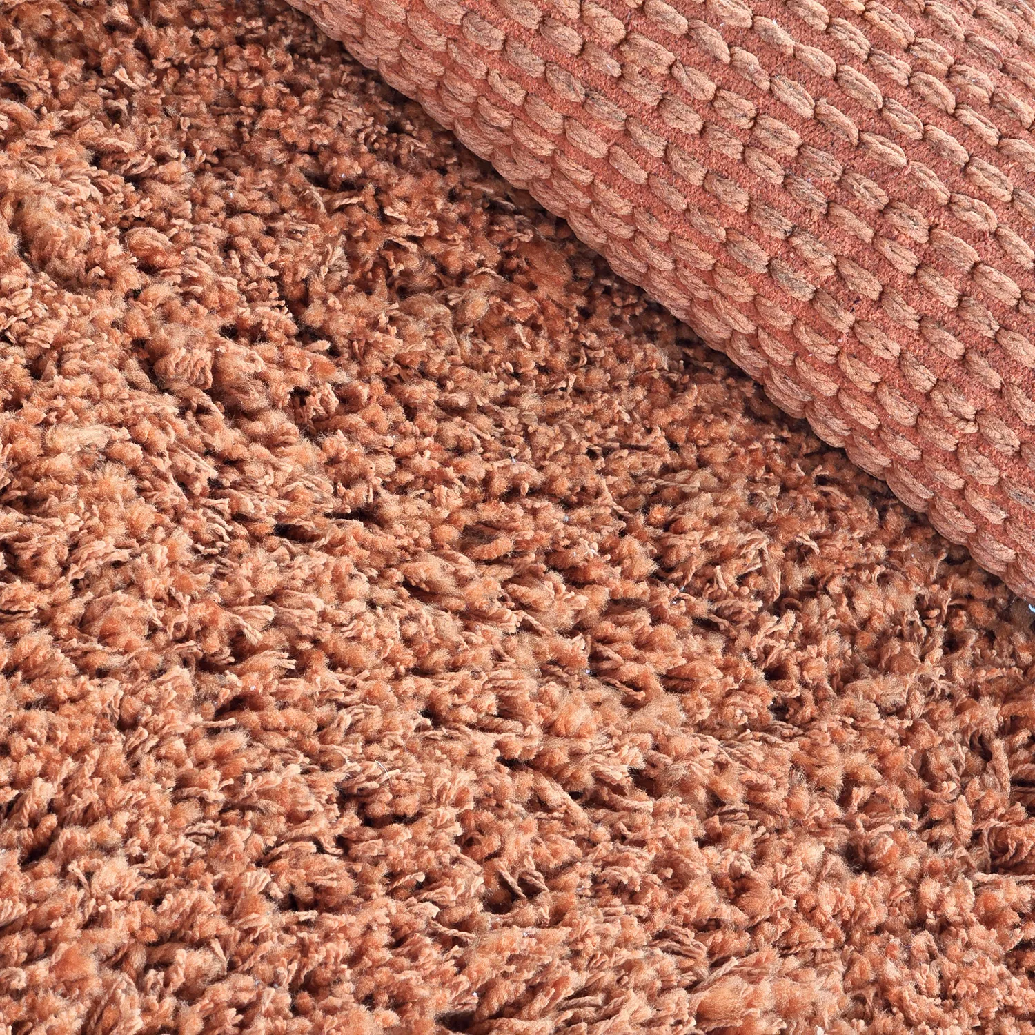 Kulatý koberec - Combarro Solid Cotton Shaggy (světle oranžová)