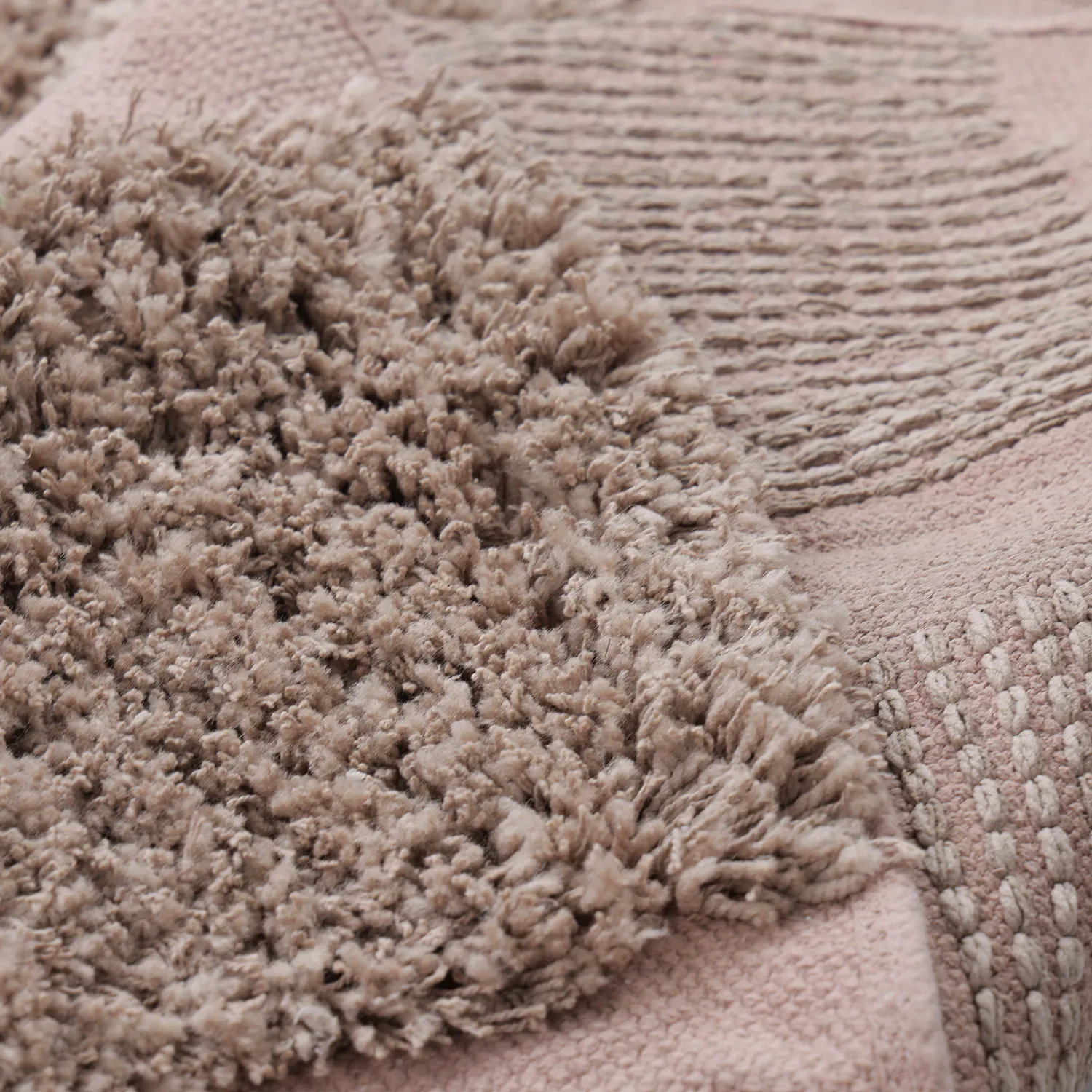 Kulatý koberec - Otranto Natural Cotton Shaggy (taupe)