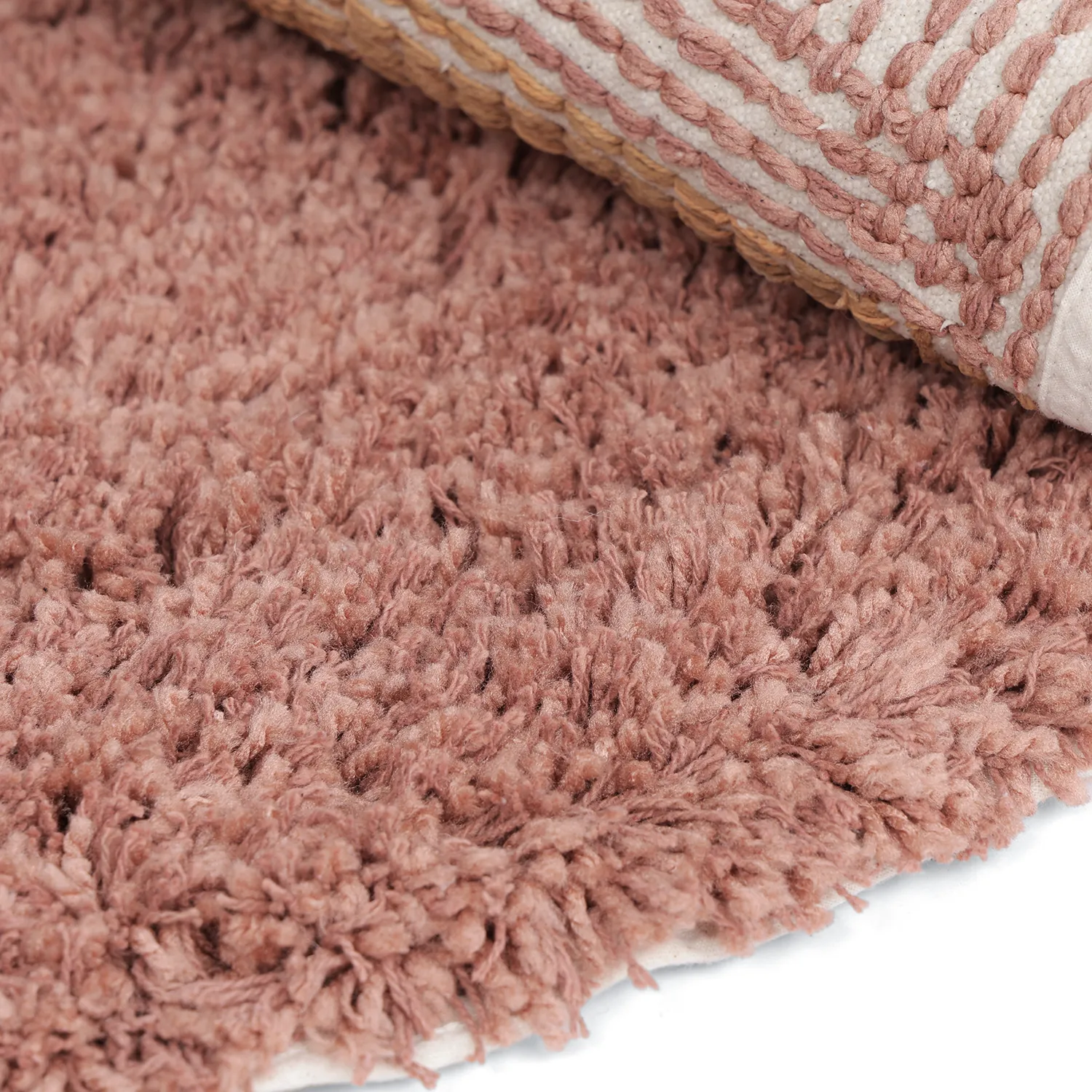 Kulatý koberec - Perast Natural Cotton Shaggy (vícenásobná)