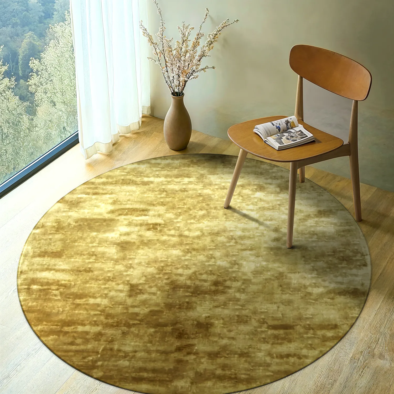Kulatý koberec - Jodhpur Special Luxury Edition (zlatá)