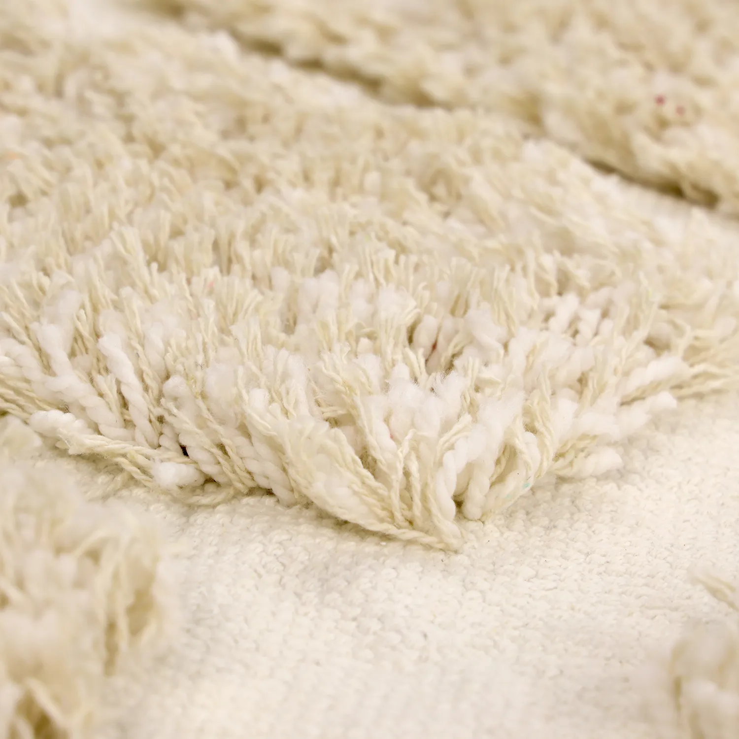 Kulatý koberec - Otranto Natural Cotton Shaggy (špinavě bílá)