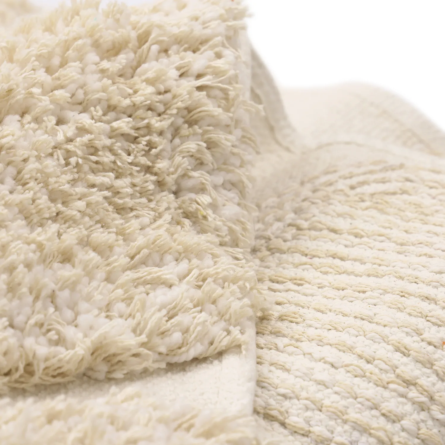 Kulatý koberec - Otranto Natural Cotton Shaggy (špinavě bílá)