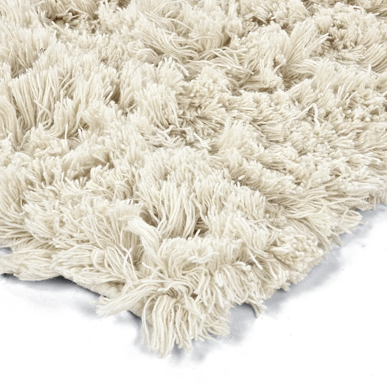 Shaggy koberce - Fassale Hand Woven Wool Shaggy (bílý)