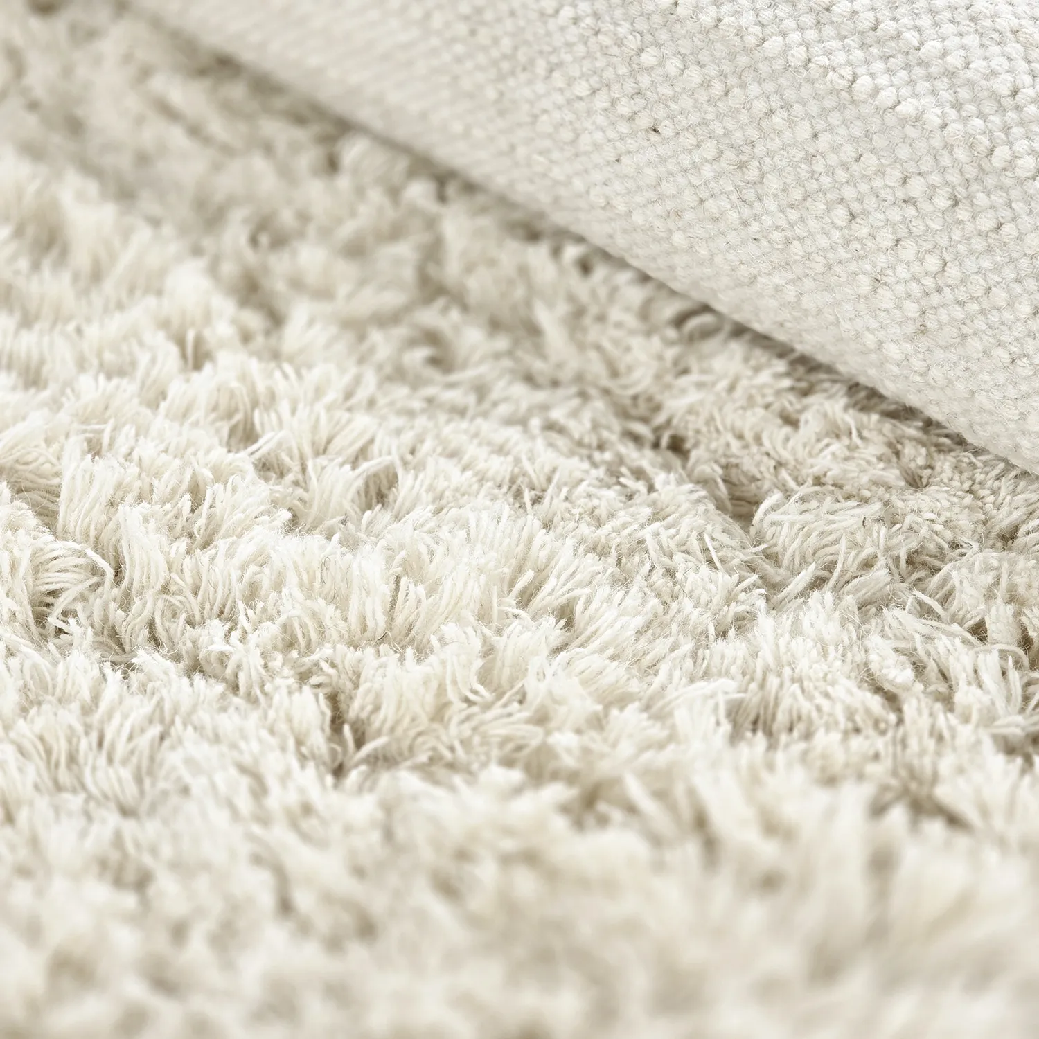 Shaggy koberce - Fassale Hand Woven Wool Shaggy (bílý)
