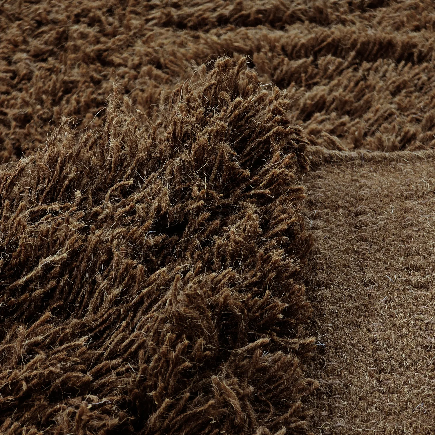 Shaggy koberce - Melilla Hand Woven Wool Shaggy (hnědý)