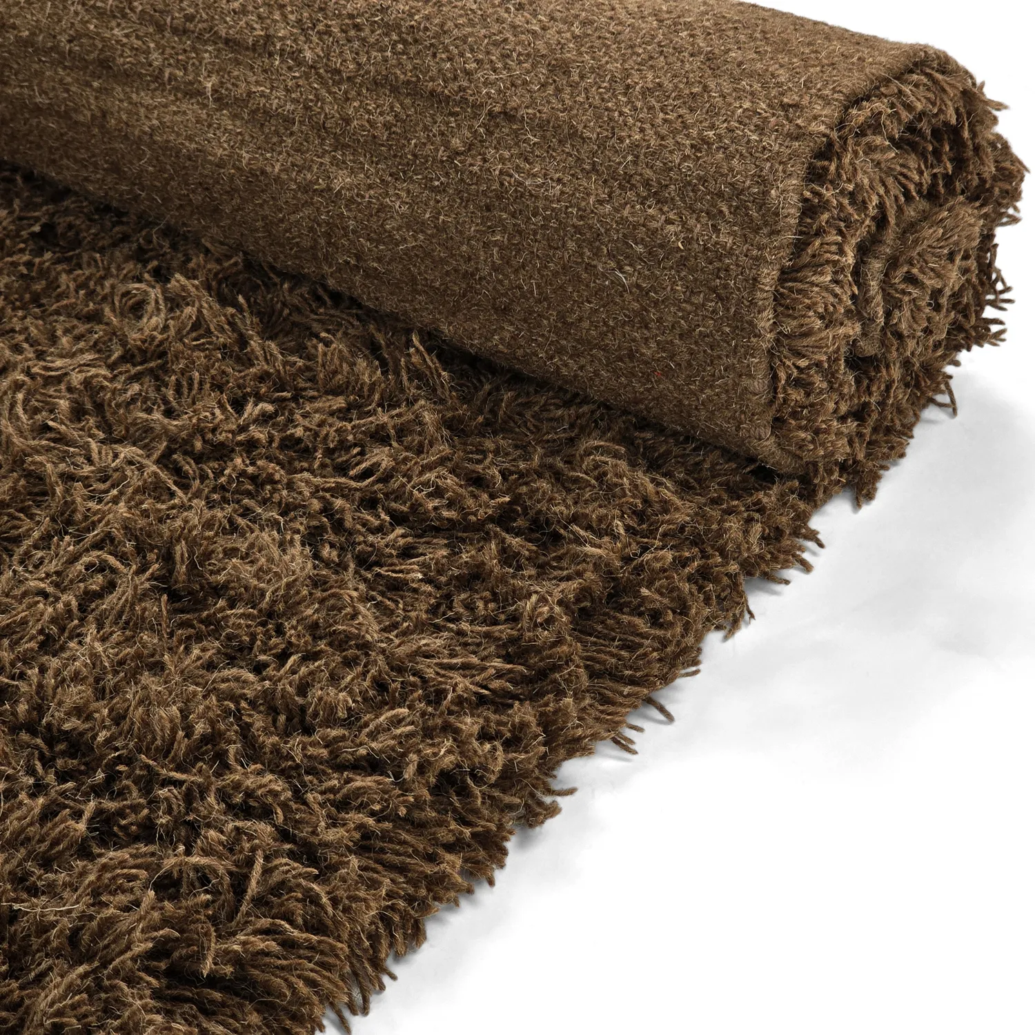 Shaggy koberce - Melilla Hand Woven Wool Shaggy (hnědý)