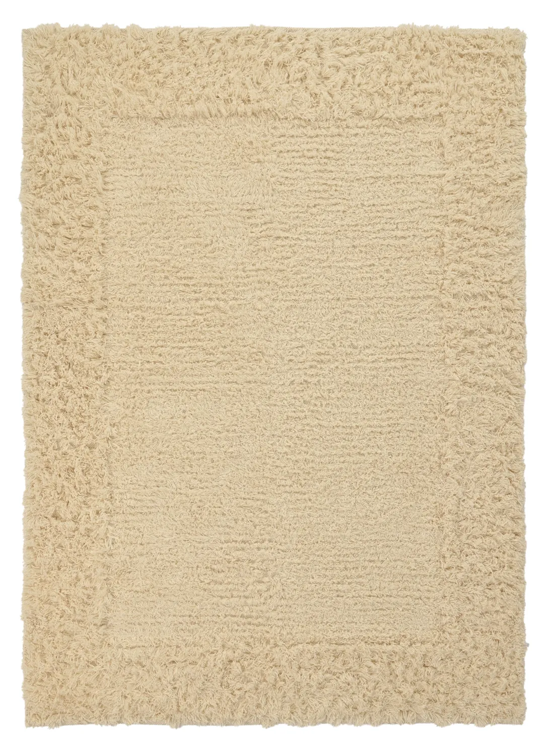 Shaggy koberce - Melilla Hand Woven Wool Shaggy (příroda)