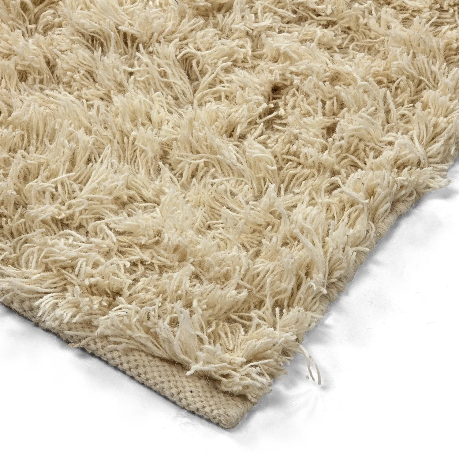 Shaggy koberce - Melilla Hand Woven Wool Shaggy (příroda)