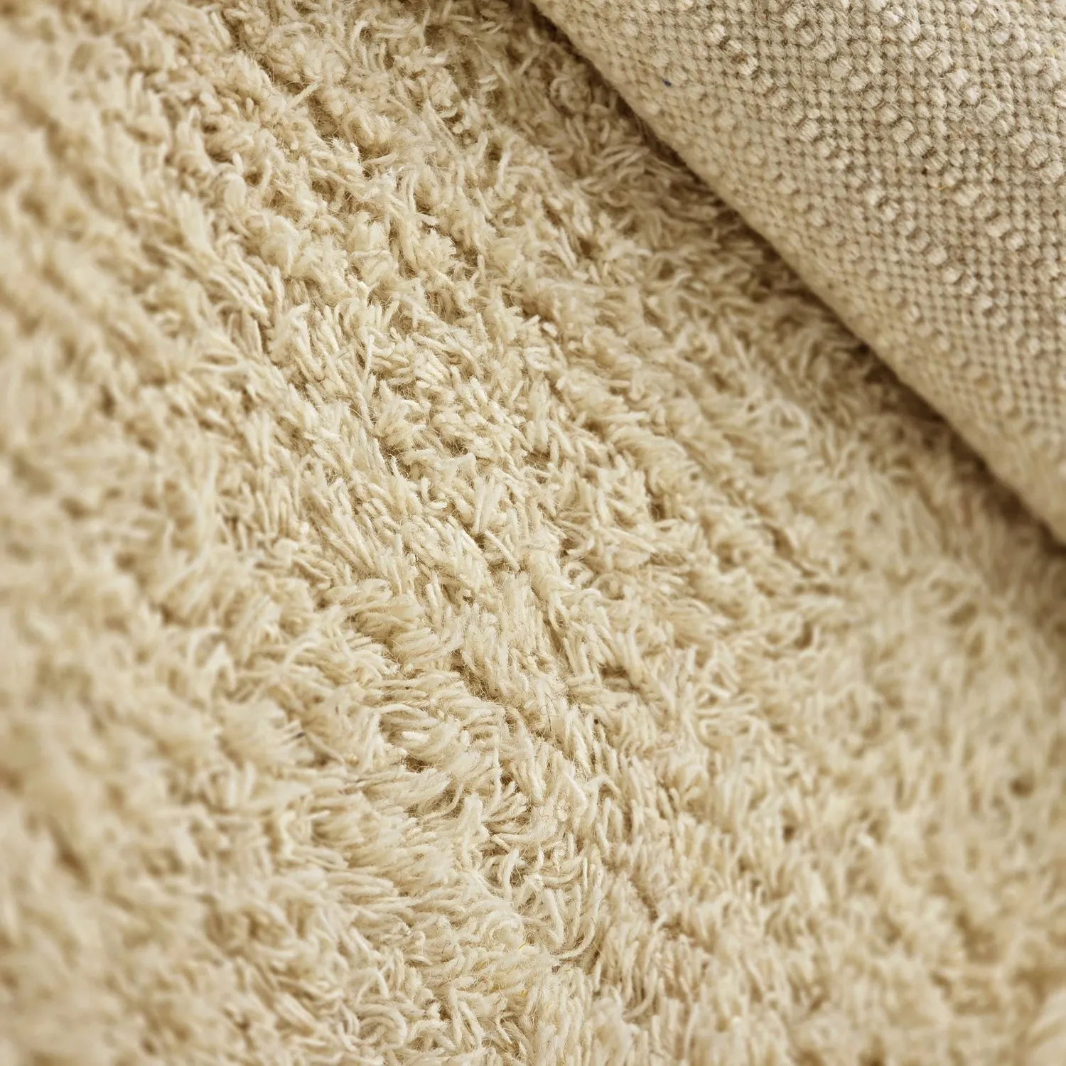 Shaggy koberce - Melilla Hand Woven Wool Shaggy (příroda)