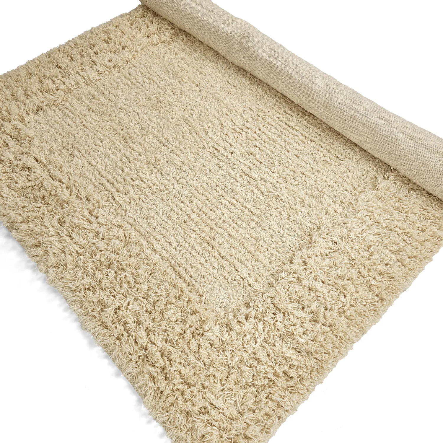 Shaggy koberce - Melilla Hand Woven Wool Shaggy (příroda)
