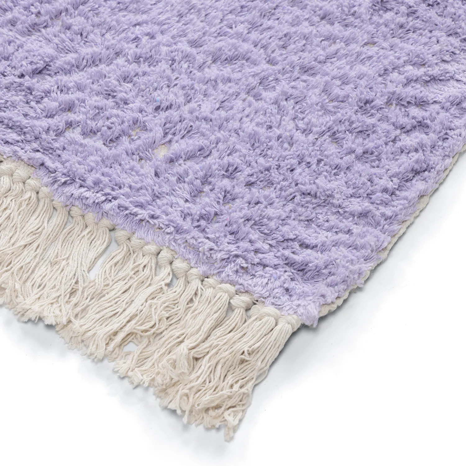 Shaggy koberce - Amira Natural Cotton Shaggy (fialová/béžová)