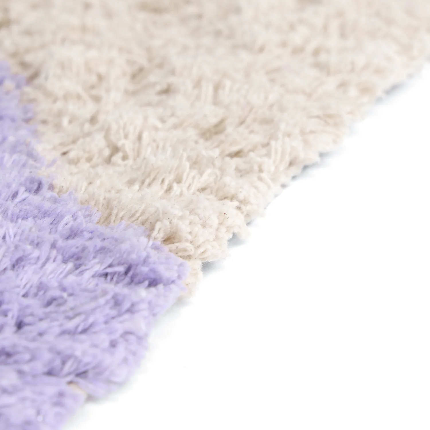 Shaggy koberce - Amira Natural Cotton Shaggy (fialová/béžová)