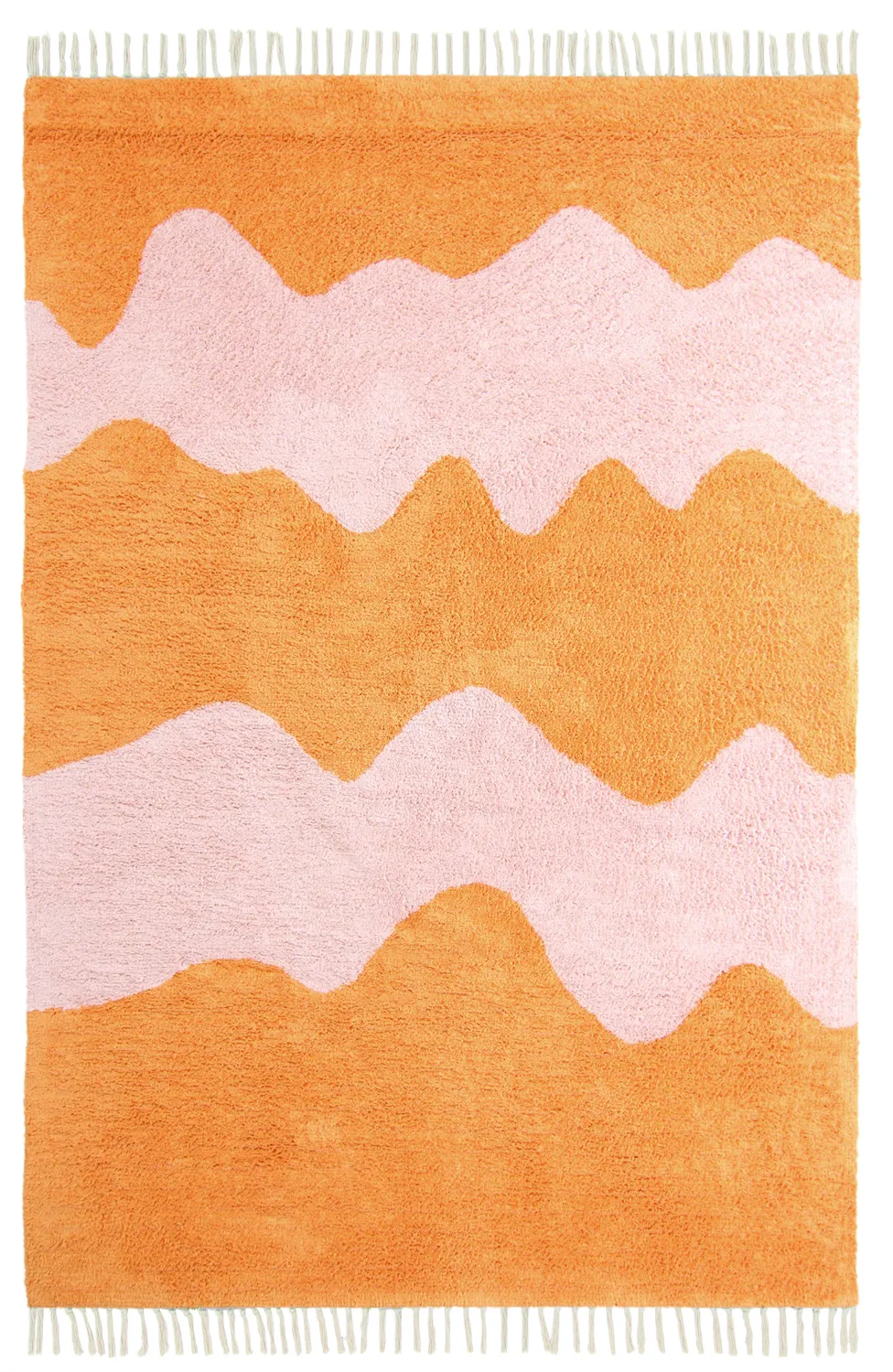 Shaggy koberce - Amira Natural Cotton Shaggy (oranžová/růžová)