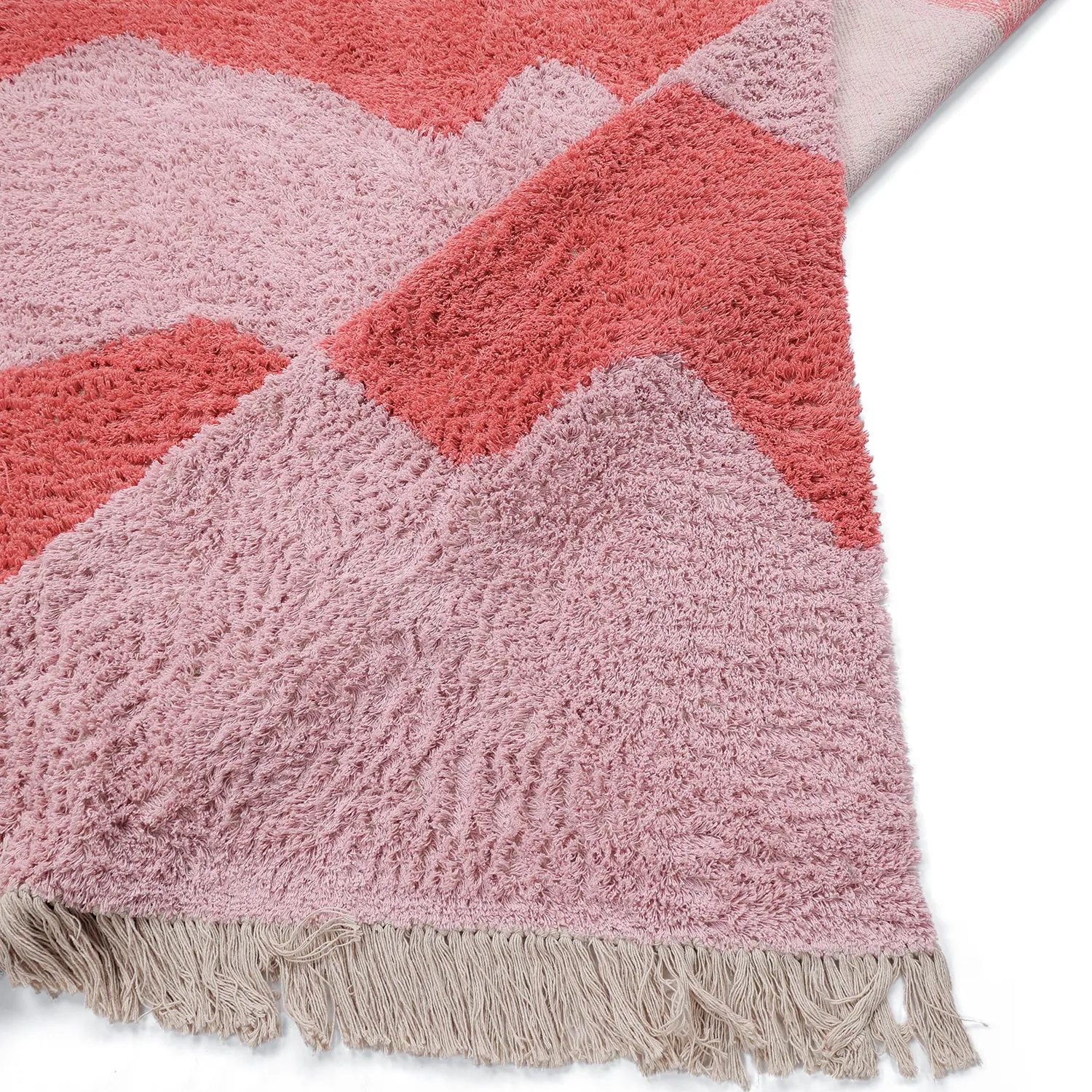 Shaggy koberce - Amira Natural Cotton Shaggy (růžová)