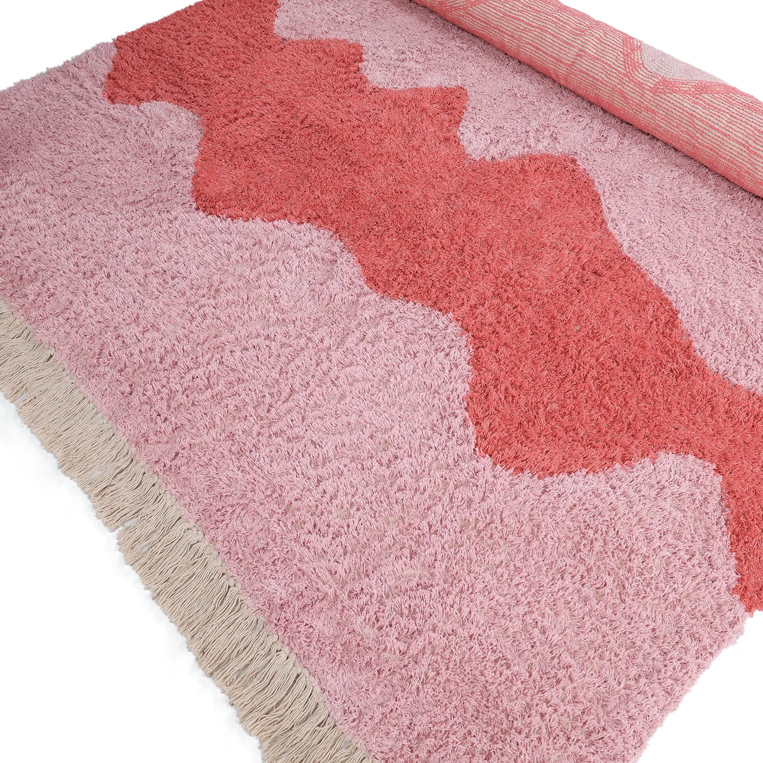 Shaggy koberce - Amira Natural Cotton Shaggy (růžová)