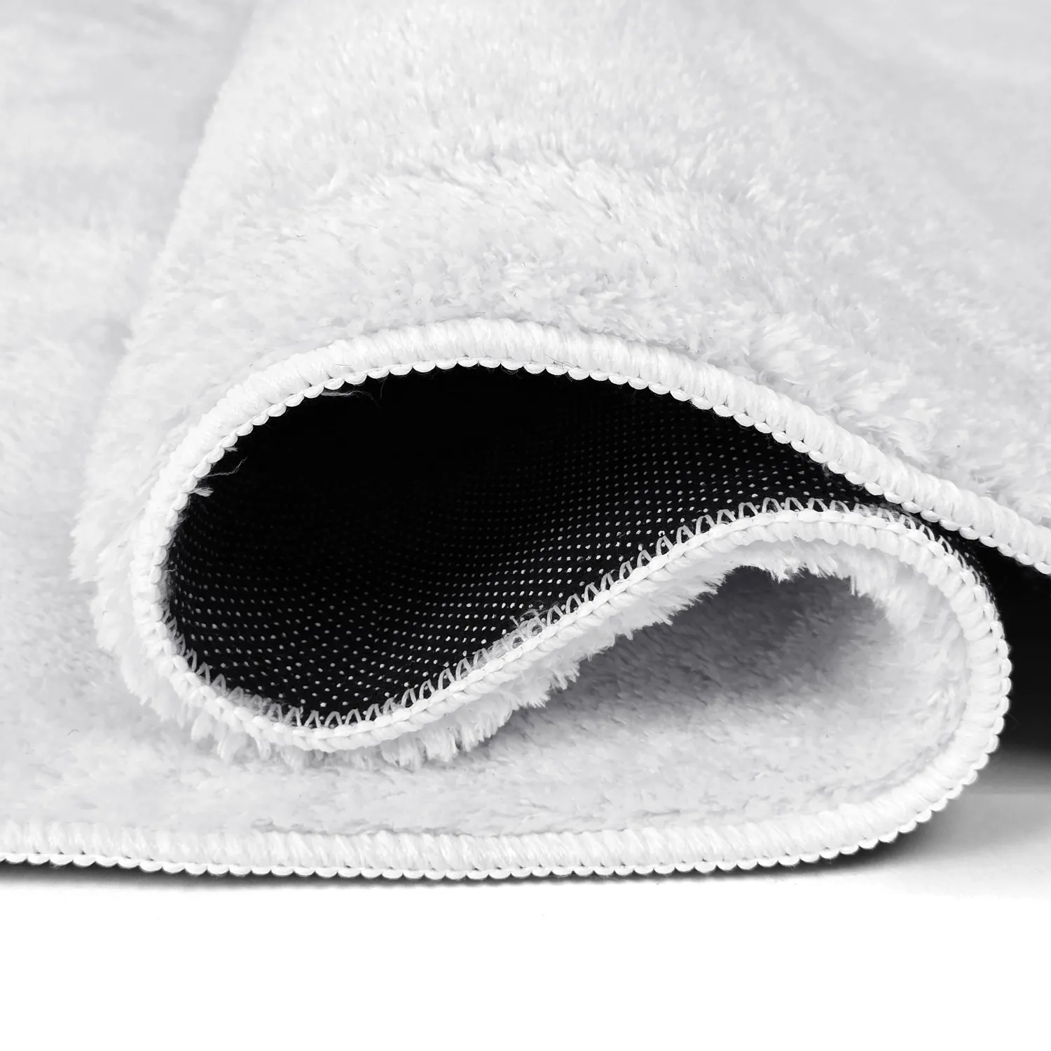 Oválný shaggy koberec - Aranga Super Soft Fur (bílý)