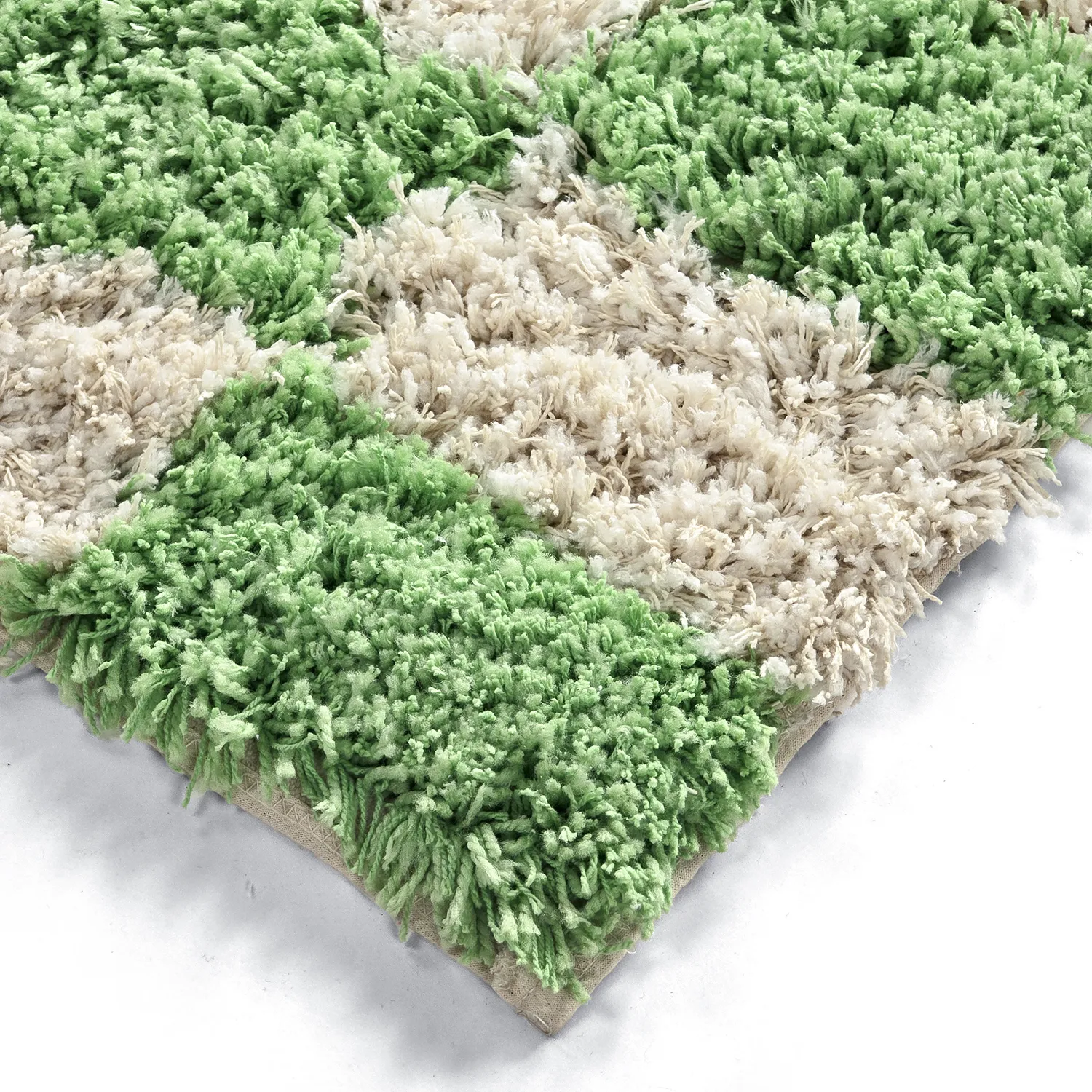 Shaggy koberce - Atrani Natural Cotton Shaggy (zelený)
