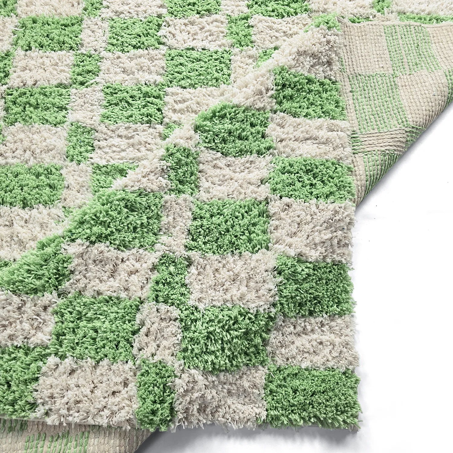 Shaggy koberce - Atrani Natural Cotton Shaggy (zelený)