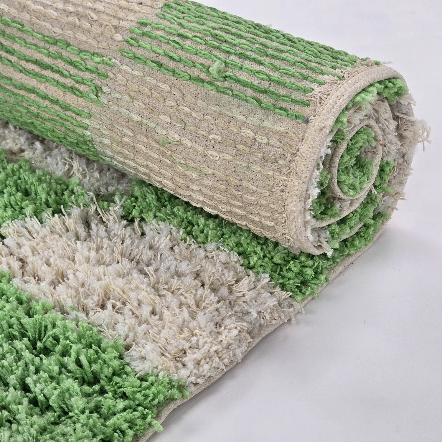Shaggy koberce - Atrani Natural Cotton Shaggy (zelený)