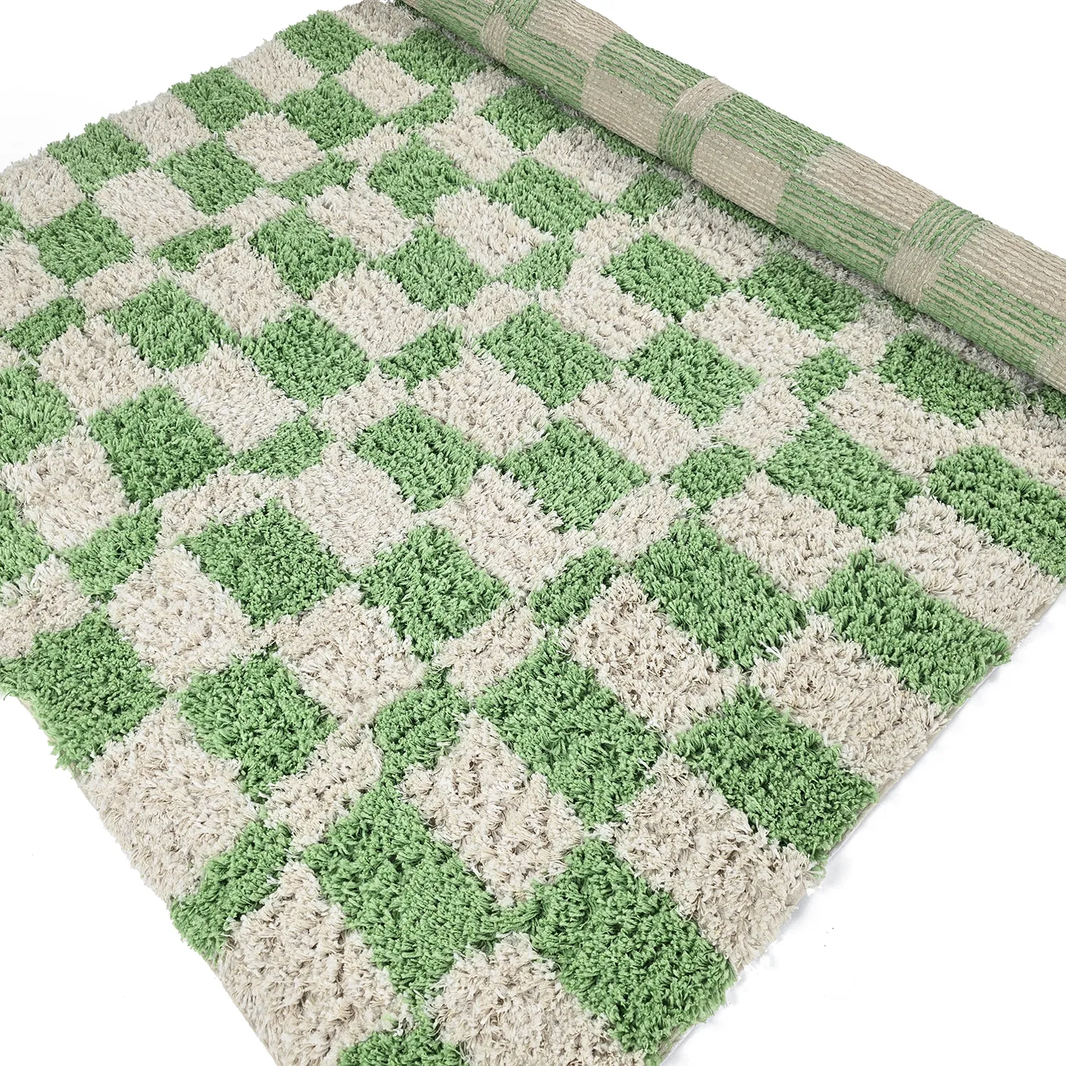 Shaggy koberce - Atrani Natural Cotton Shaggy (zelený)