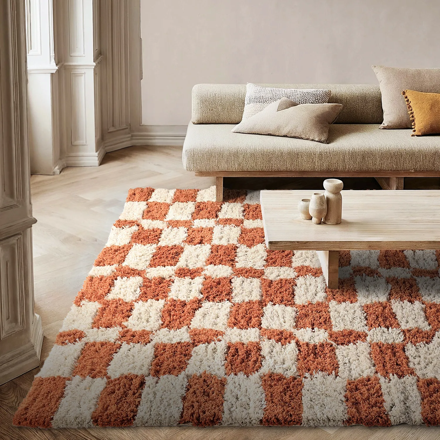 Shaggy koberce - Atrani Natural Cotton Shaggy (pomerančový)