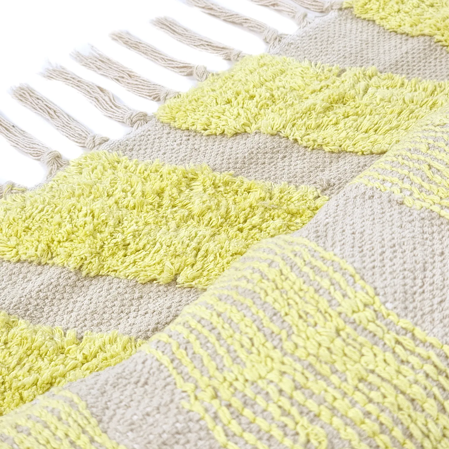 Shaggy koberce - Callista Natural Cotton Shaggy (žlutá)