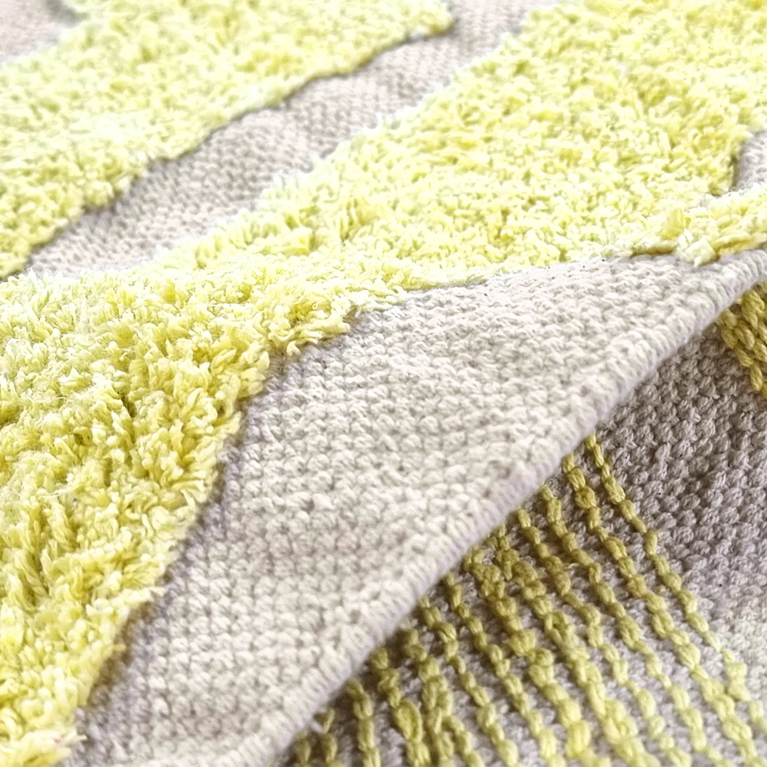 Kulatý koberec - Callista Natural Cotton Shaggy (žlutá)