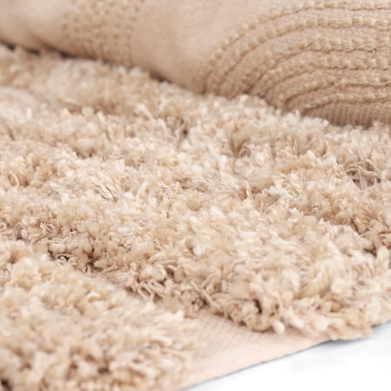 Shaggy koberce - Cazorla Natural Cotton Shaggy (béžový)