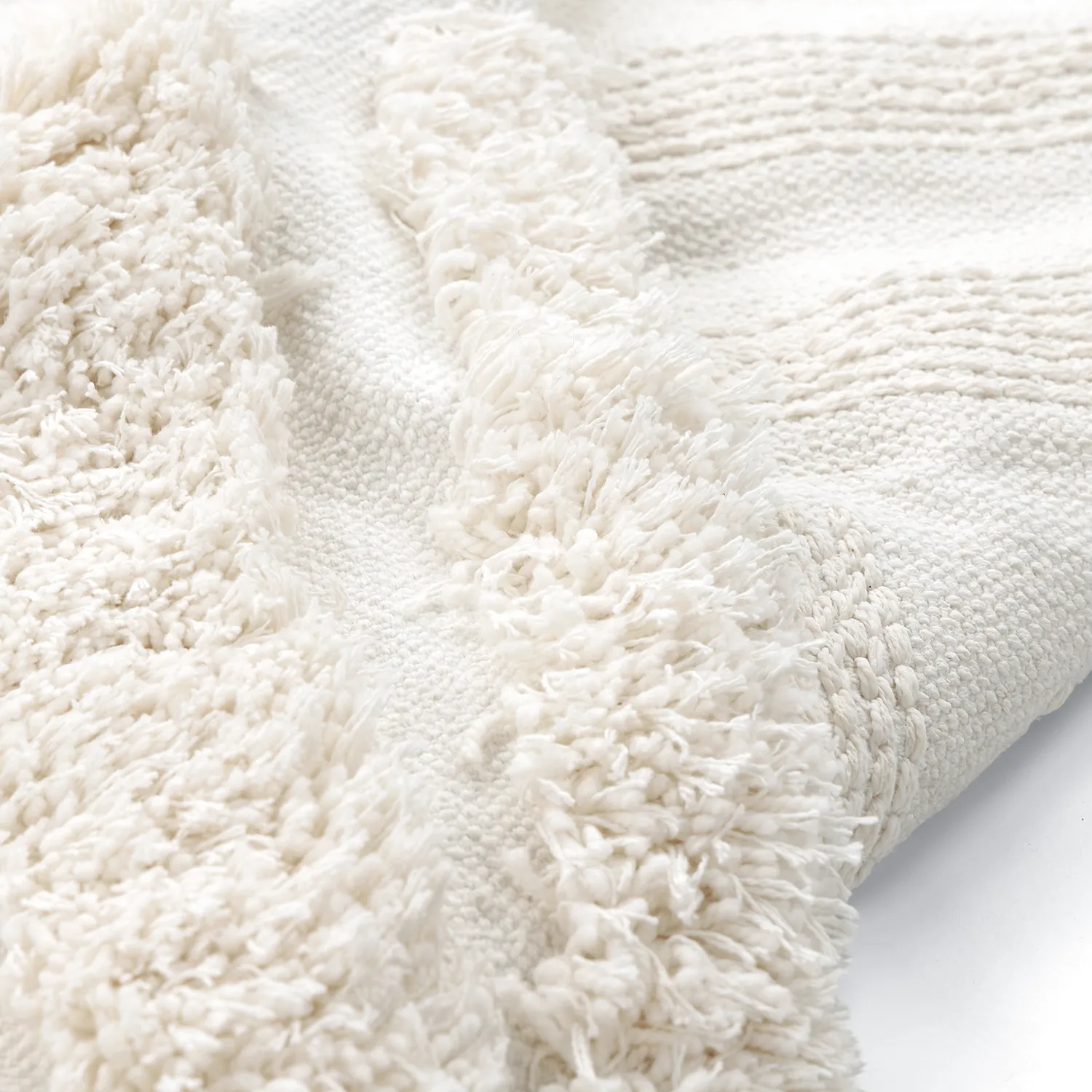 Shaggy koberce - Cazorla Natural Cotton Shaggy (špinavě bílá)