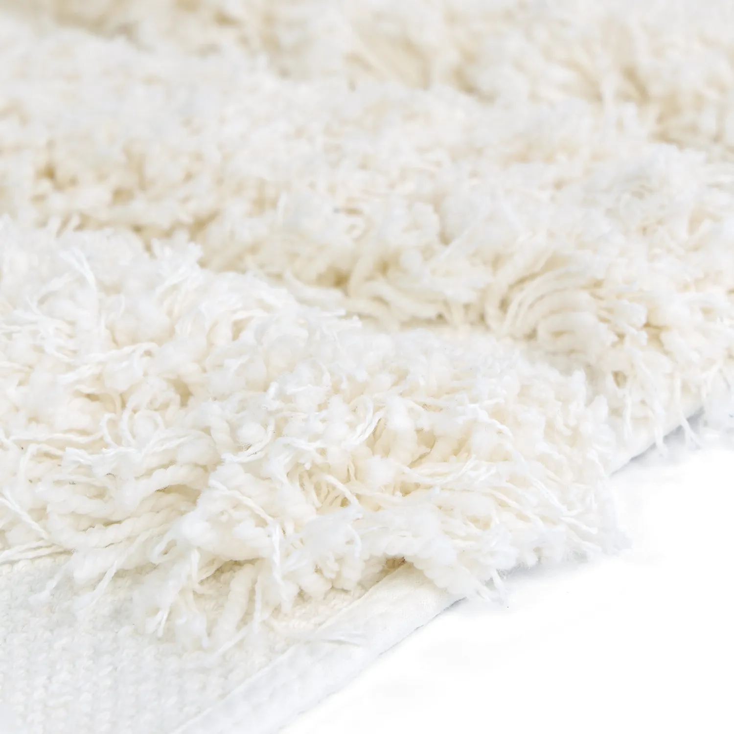 Shaggy koberce - Cazorla Natural Cotton Shaggy (špinavě bílá)