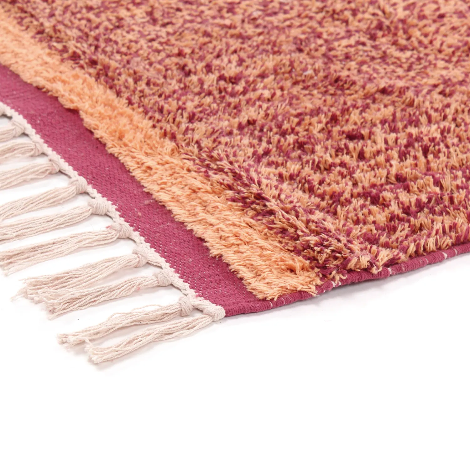Shaggy koberce - Celina Natural Cotton Shaggy (červené)