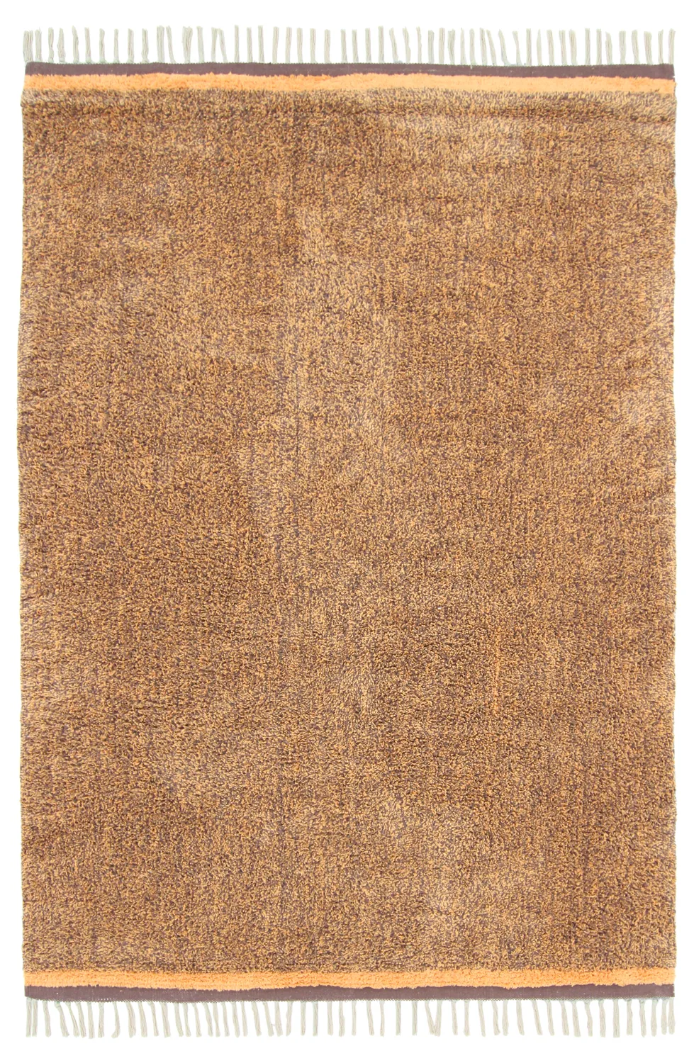 Shaggy koberce - Celina Natural Cotton Shaggy (hnědá/oranžová)