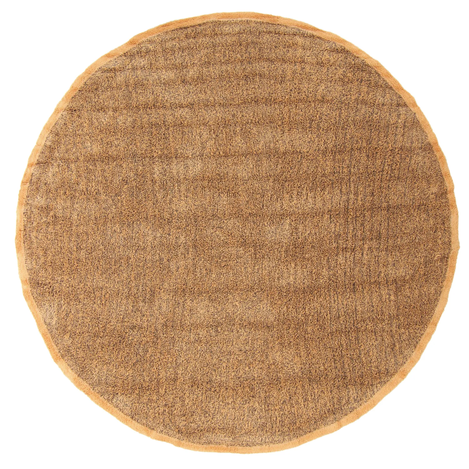 Kulatý koberec - Celina Natural Cotton Shaggy (hnědá/oranžová)