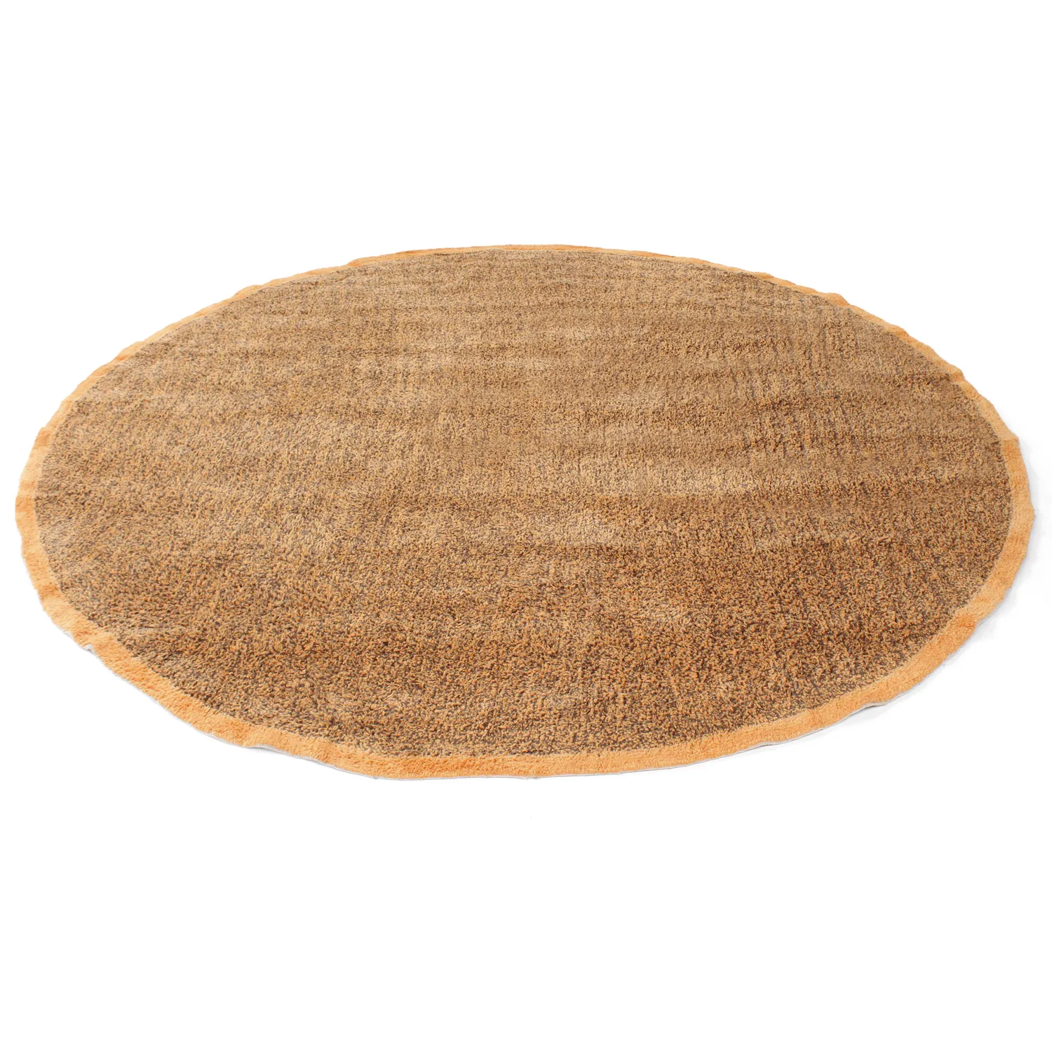 Kulatý koberec - Celina Natural Cotton Shaggy (hnědá/oranžová)