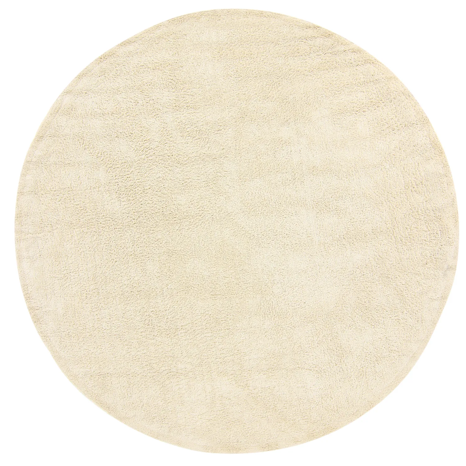 Kulatý koberec - Celina Natural Cotton Shaggy (šedobílá/béžová)