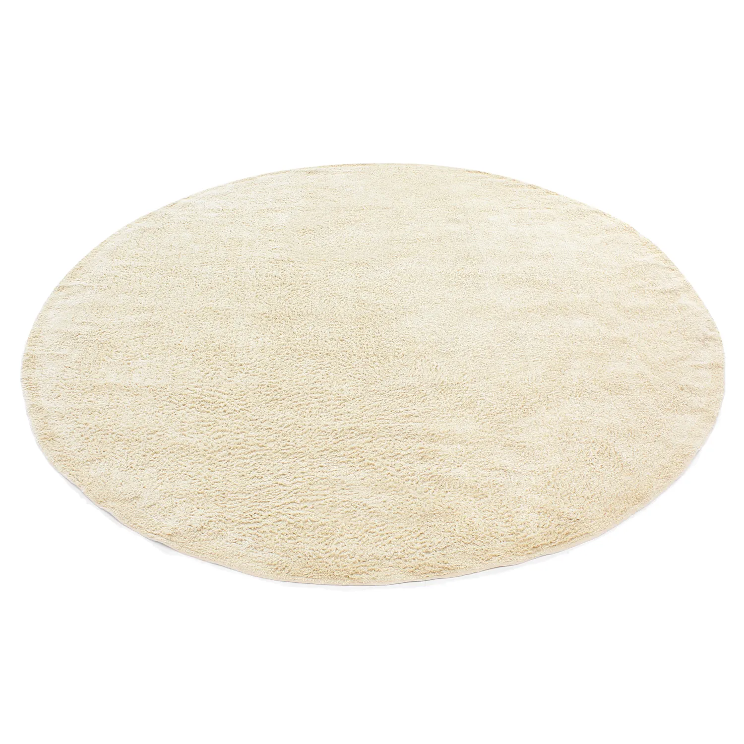 Kulatý koberec - Celina Natural Cotton Shaggy (šedobílá/béžová)