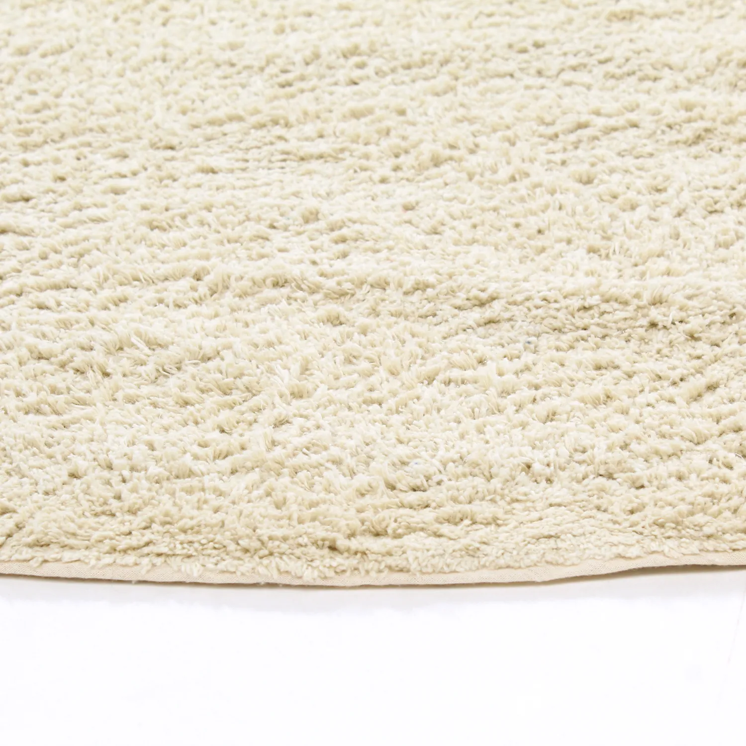 Kulatý koberec - Celina Natural Cotton Shaggy (šedobílá/béžová)