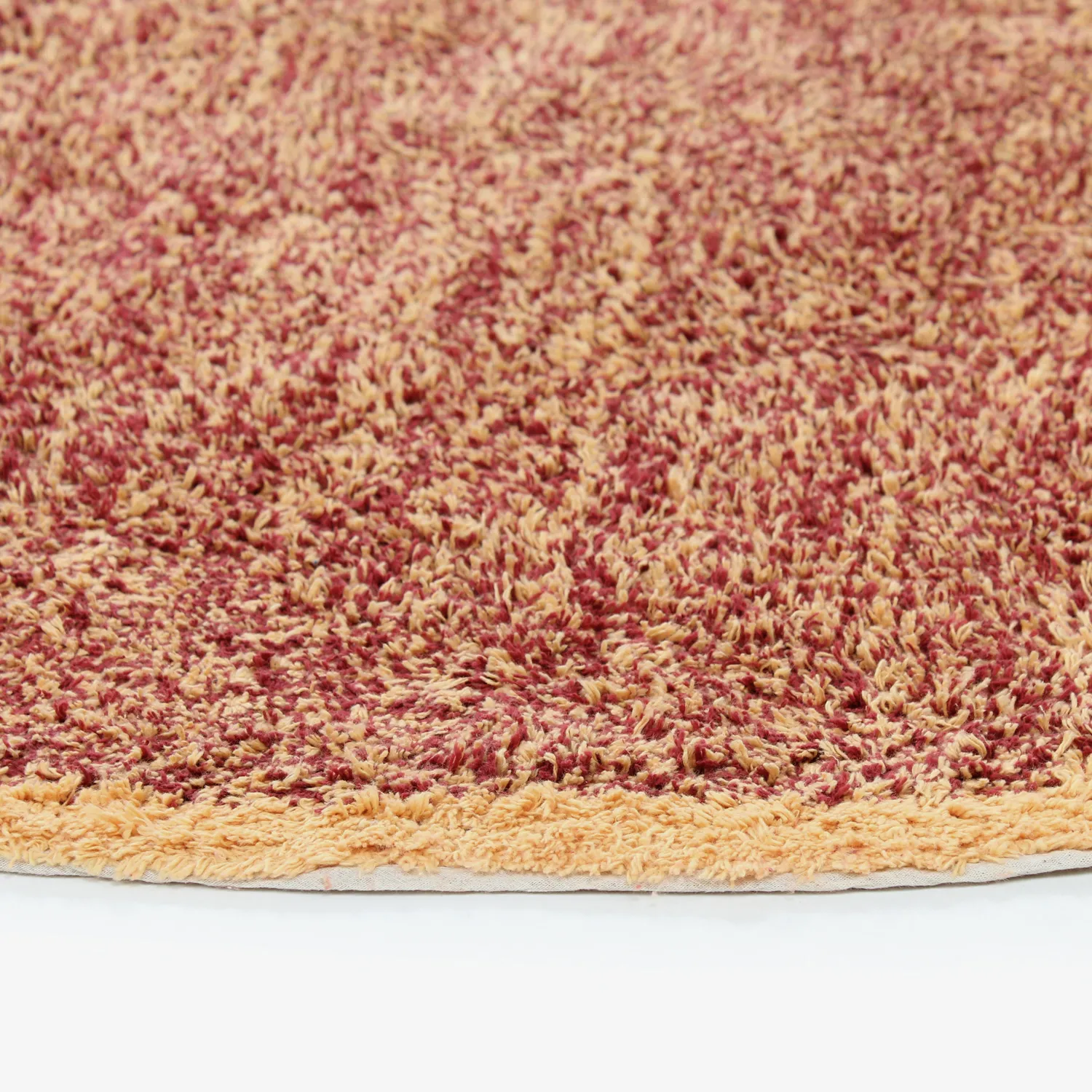 Kulatý koberec - Celina Natural Cotton Shaggy (červené)