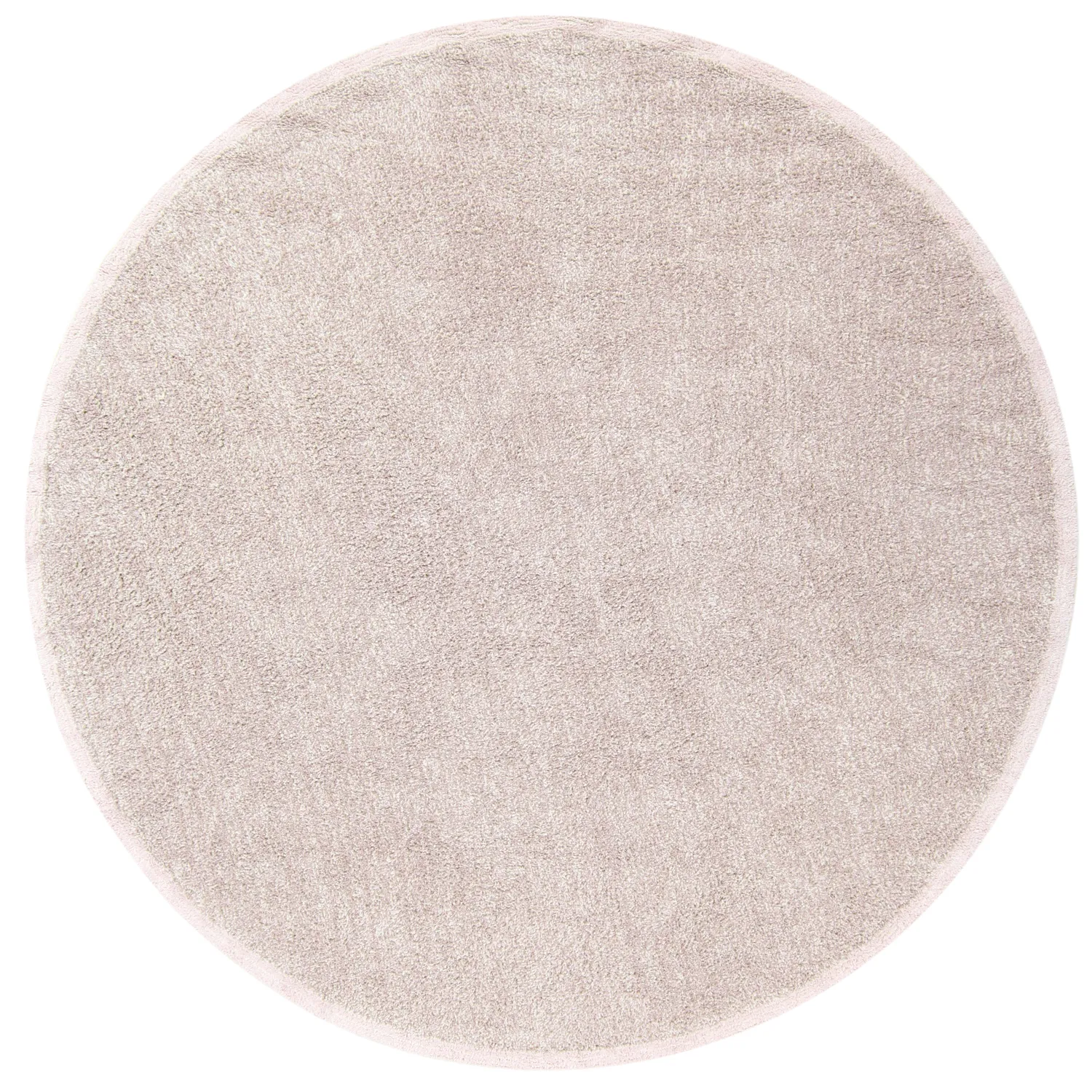 Kulatý koberec - Celina Natural Cotton Shaggy (taupe/levandule)