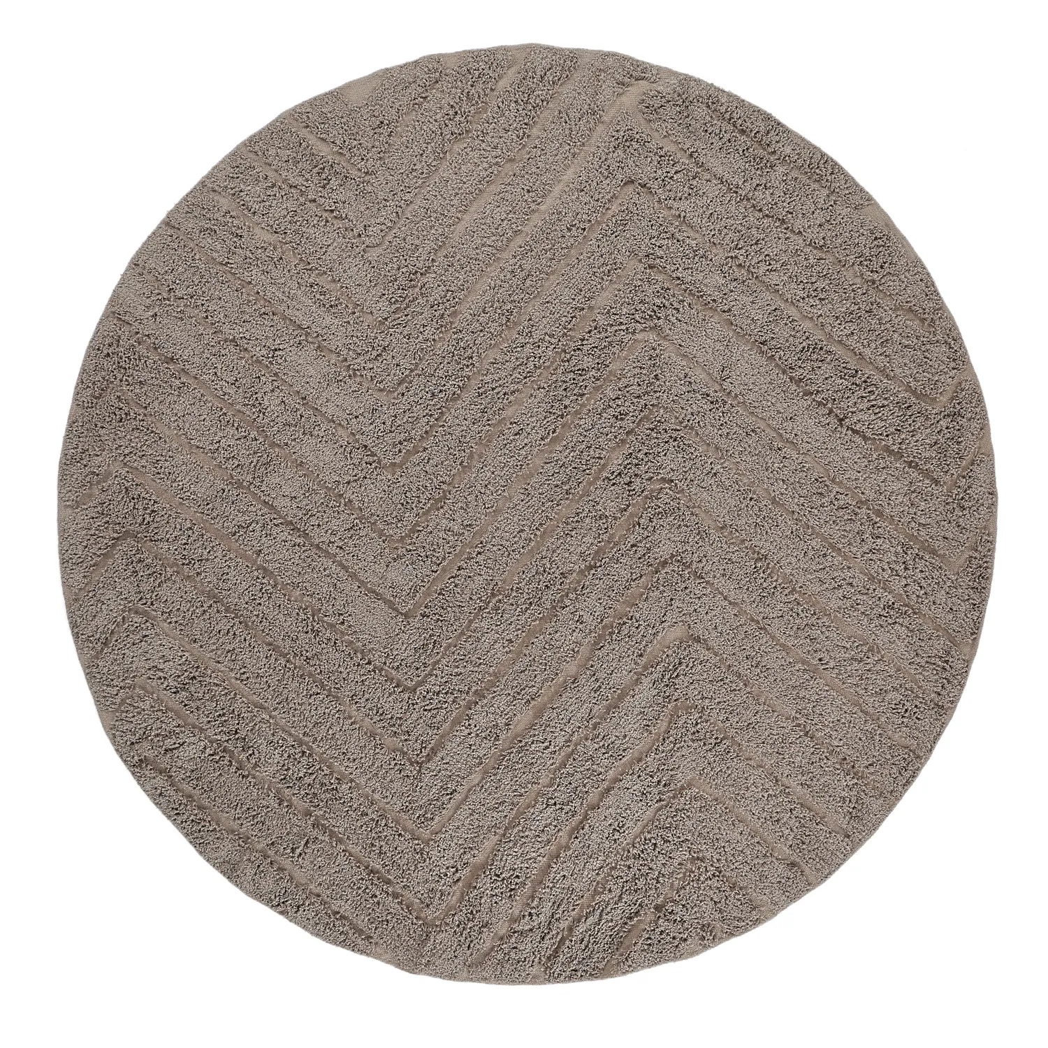 Kulatý koberec - Conara Natural Cotton Shaggy (taupe)