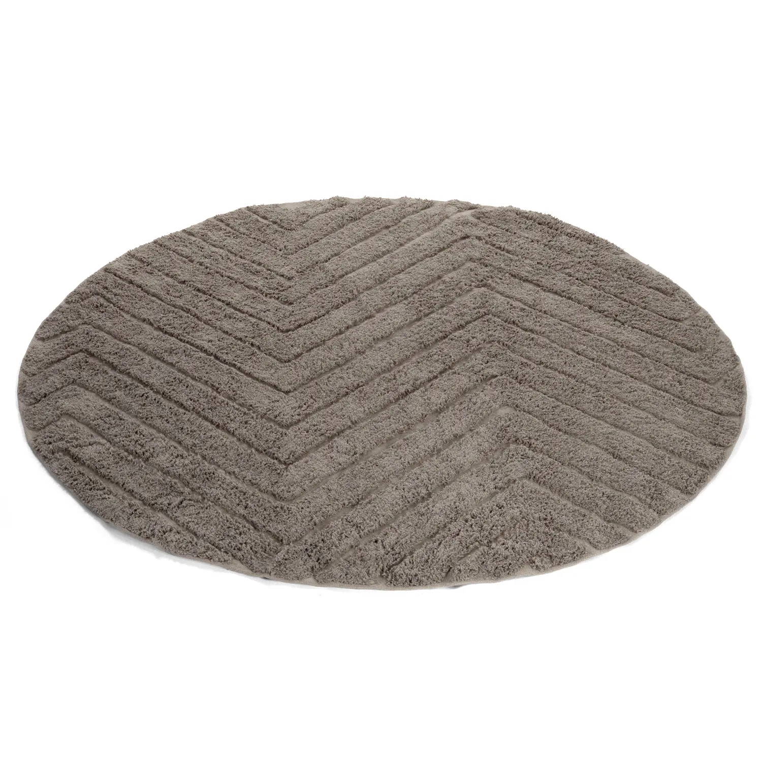 Kulatý koberec - Conara Natural Cotton Shaggy (taupe)