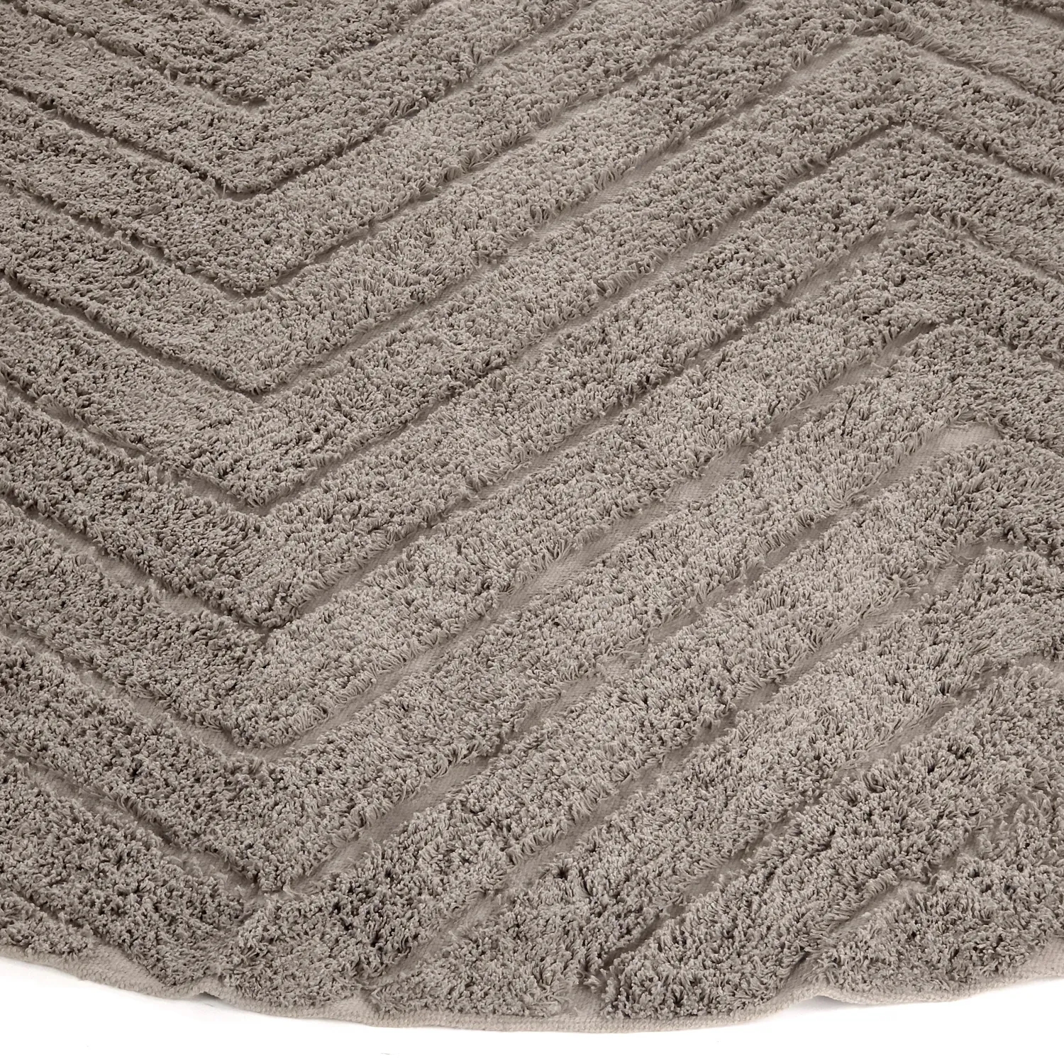 Kulatý koberec - Conara Natural Cotton Shaggy (taupe)