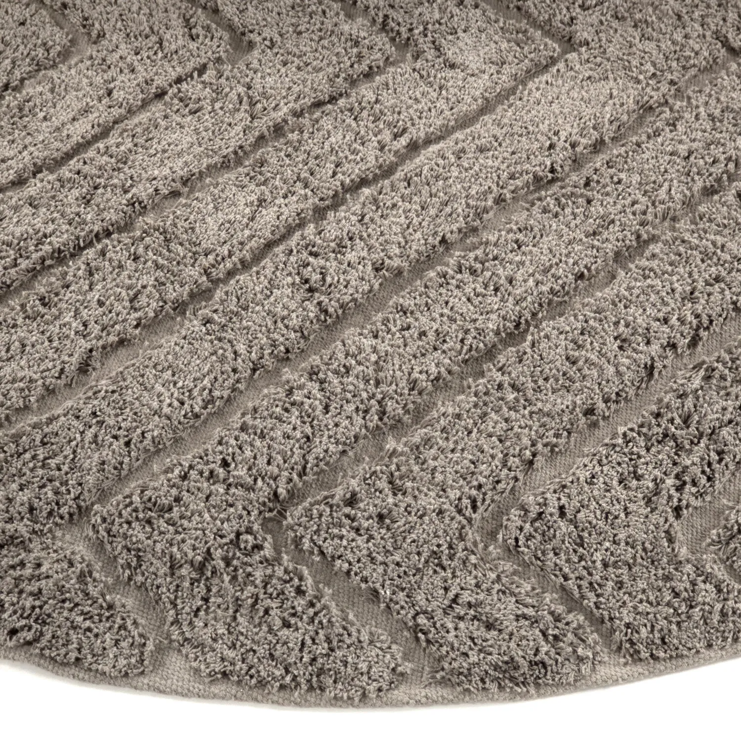 Kulatý koberec - Conara Natural Cotton Shaggy (taupe)