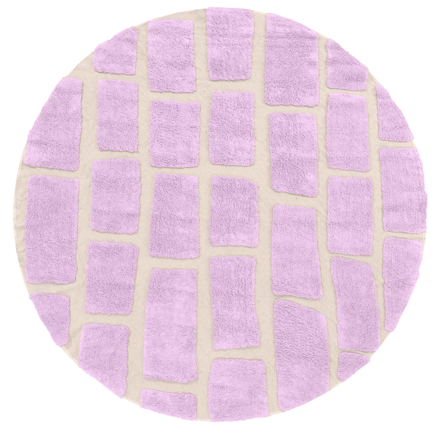 Kulatý koberec - Cyrus Natural Cotton Shaggy (nachový)